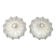 Pair of vintage wall lights in worked transparent glass – 1970s