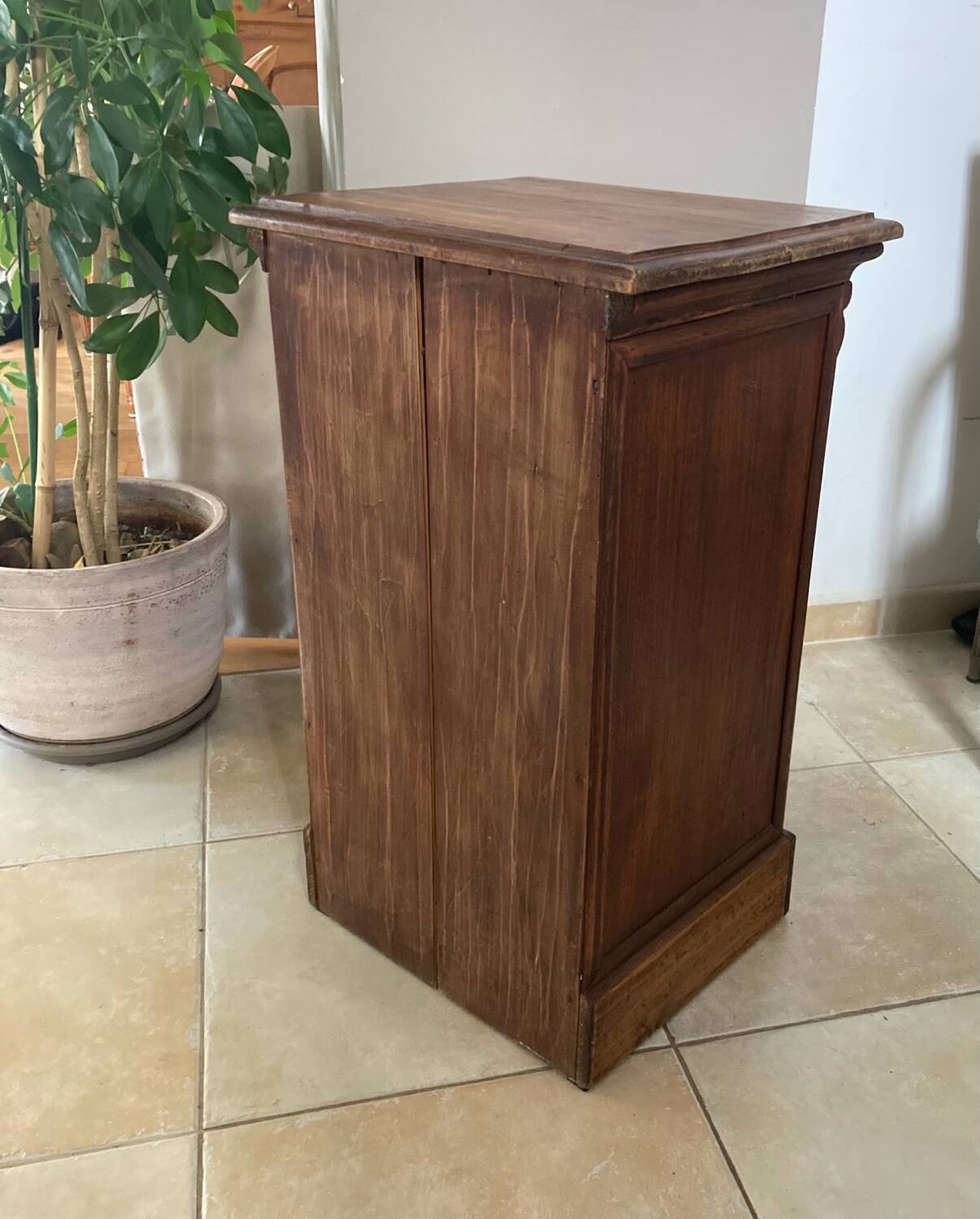 19th century solid wood bedside table