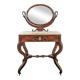 Restoration period flamed mahogany swan neck dressing table