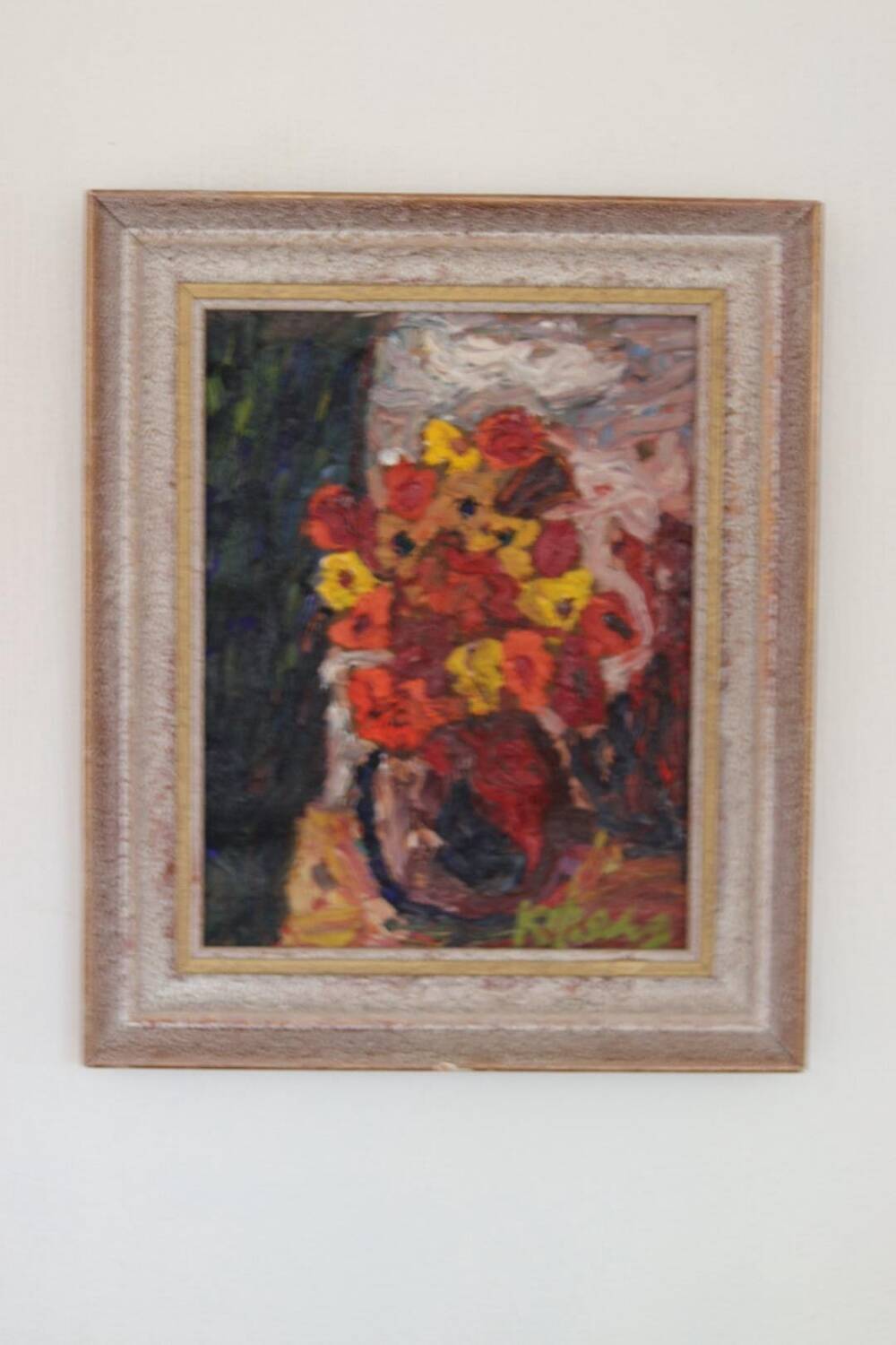 Swedish Oil on Canvas – “Flowers” by Karl Ragnar Johannesson