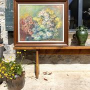 Huile sur toile - Bouquet impressionniste - 1950 il