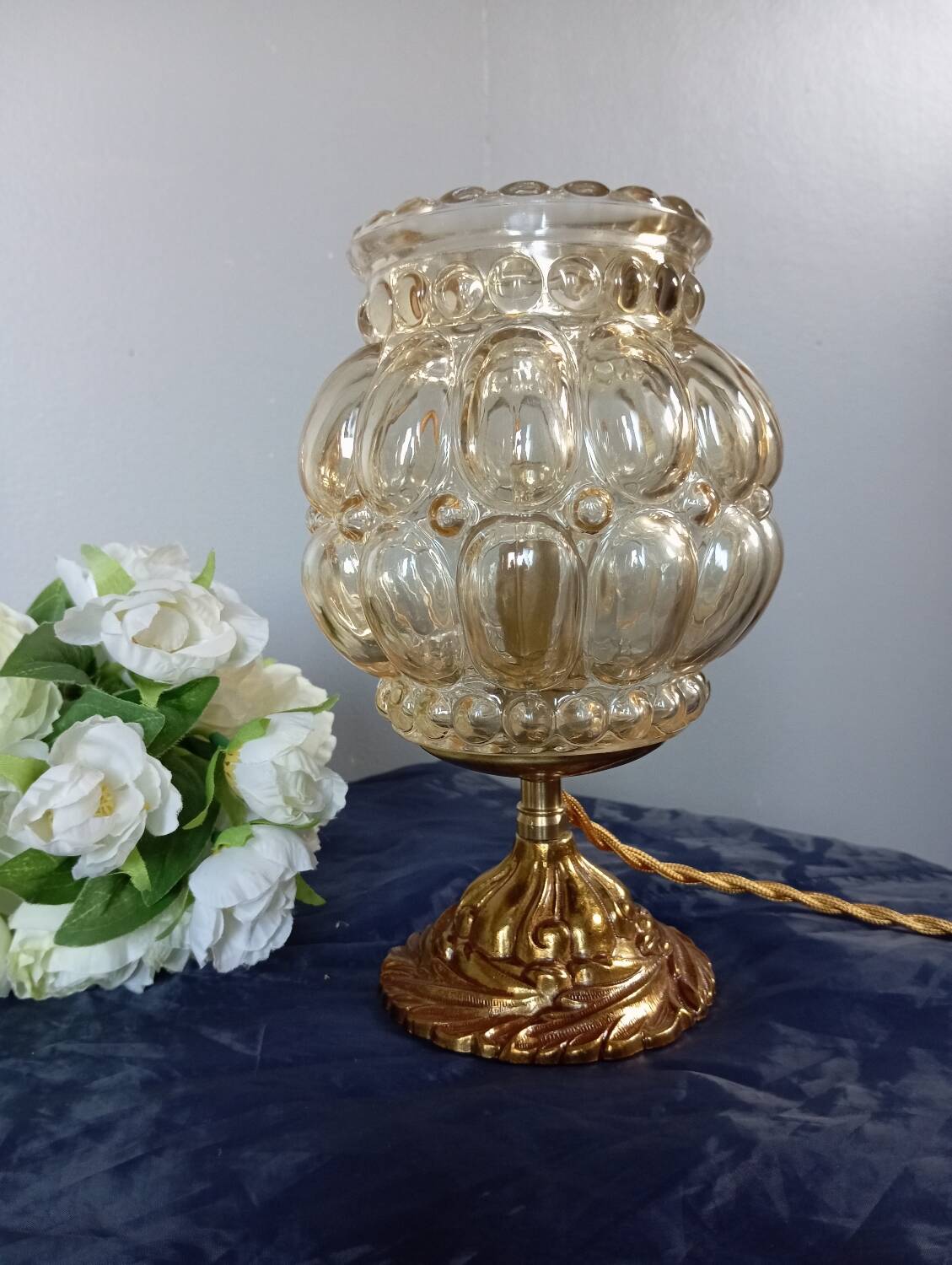 Lampe de table esprit bubble style Helena Tynell, vintage 1960