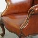 Fully restored antique sheepskin armchair