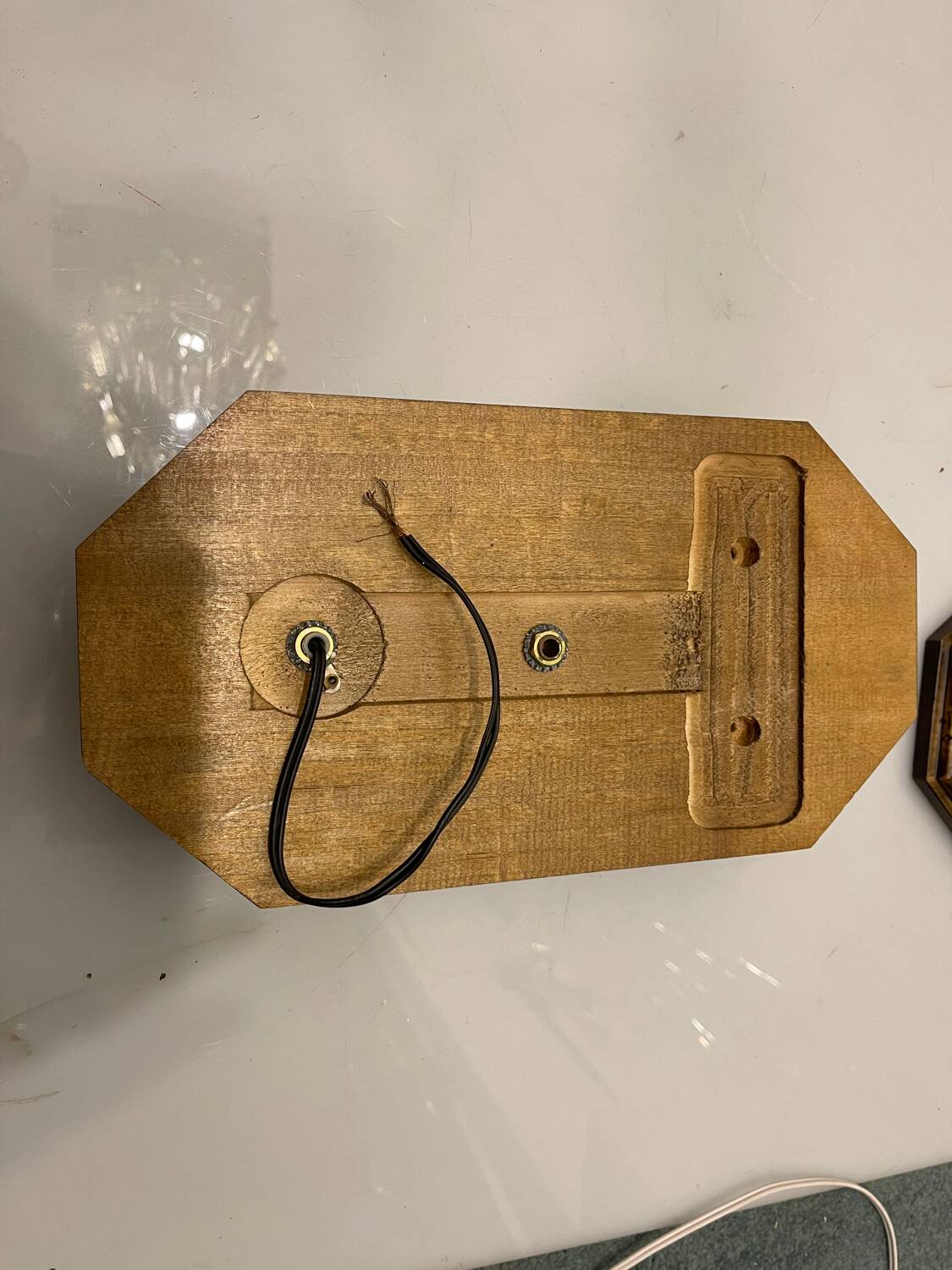 Wooden Brass Sconces Set of 2