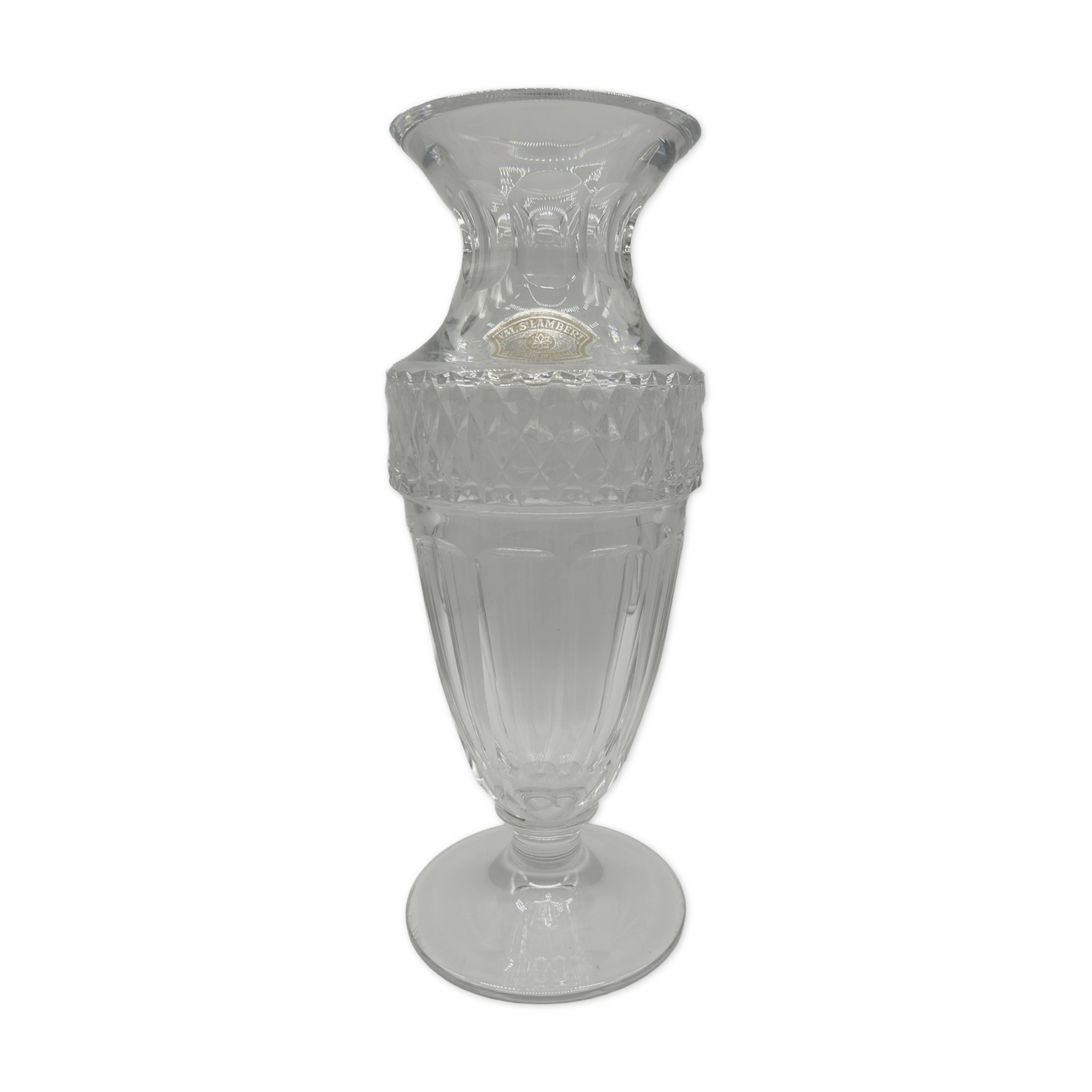 Crystal vase from Val Saint-Lambert - Gary model