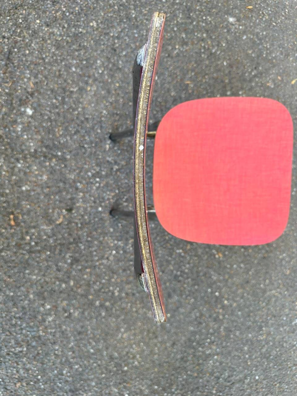 Vintage red Formica & chrome chair — 50s/60s Pop Chic style