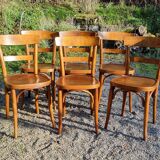 Lot of 6 Horgen-Glaris bistro chairs from the 40s