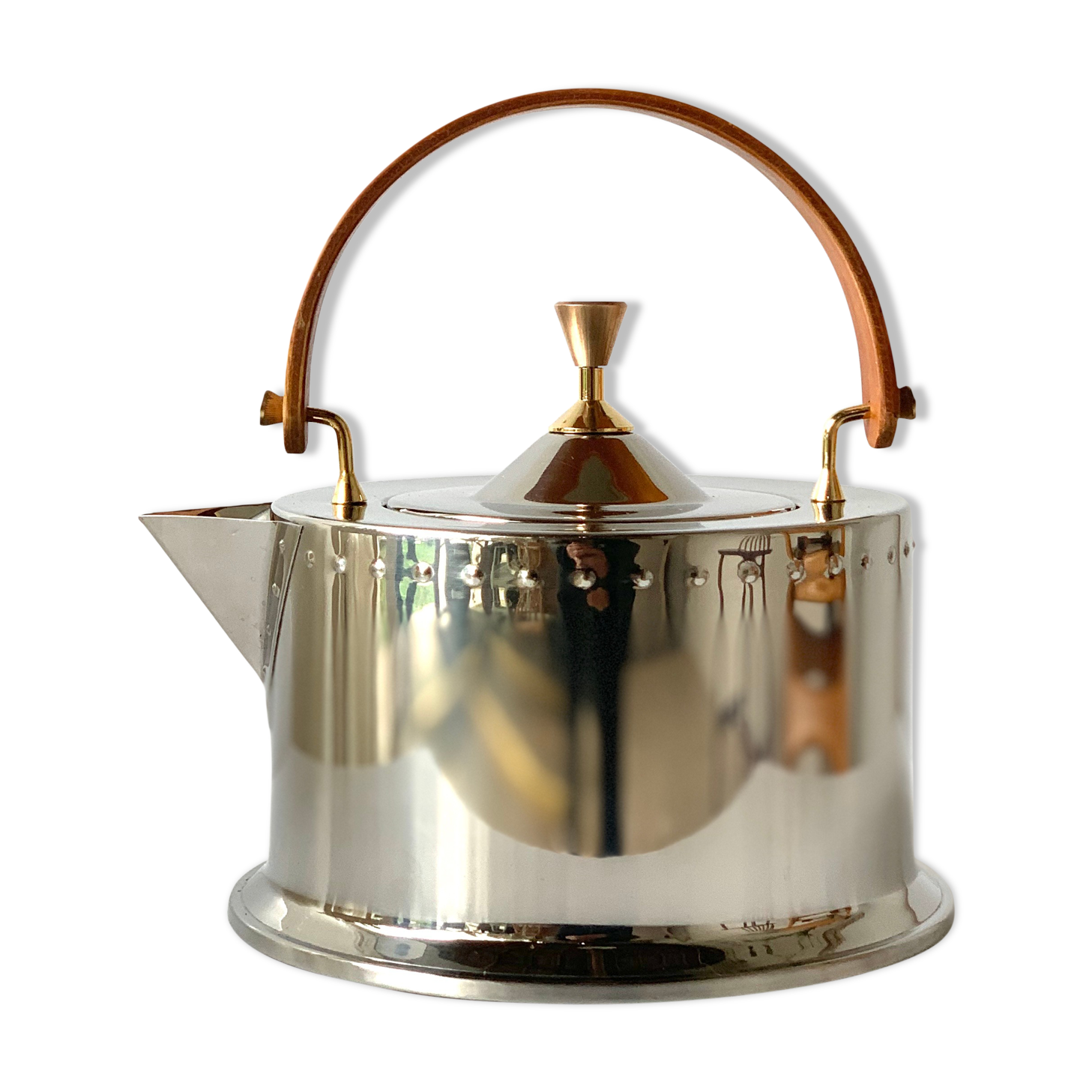 C. Jorgensen Scandinavian teak and stainless steel kettle for Bodum