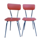 Lot de 2 chaises orange
