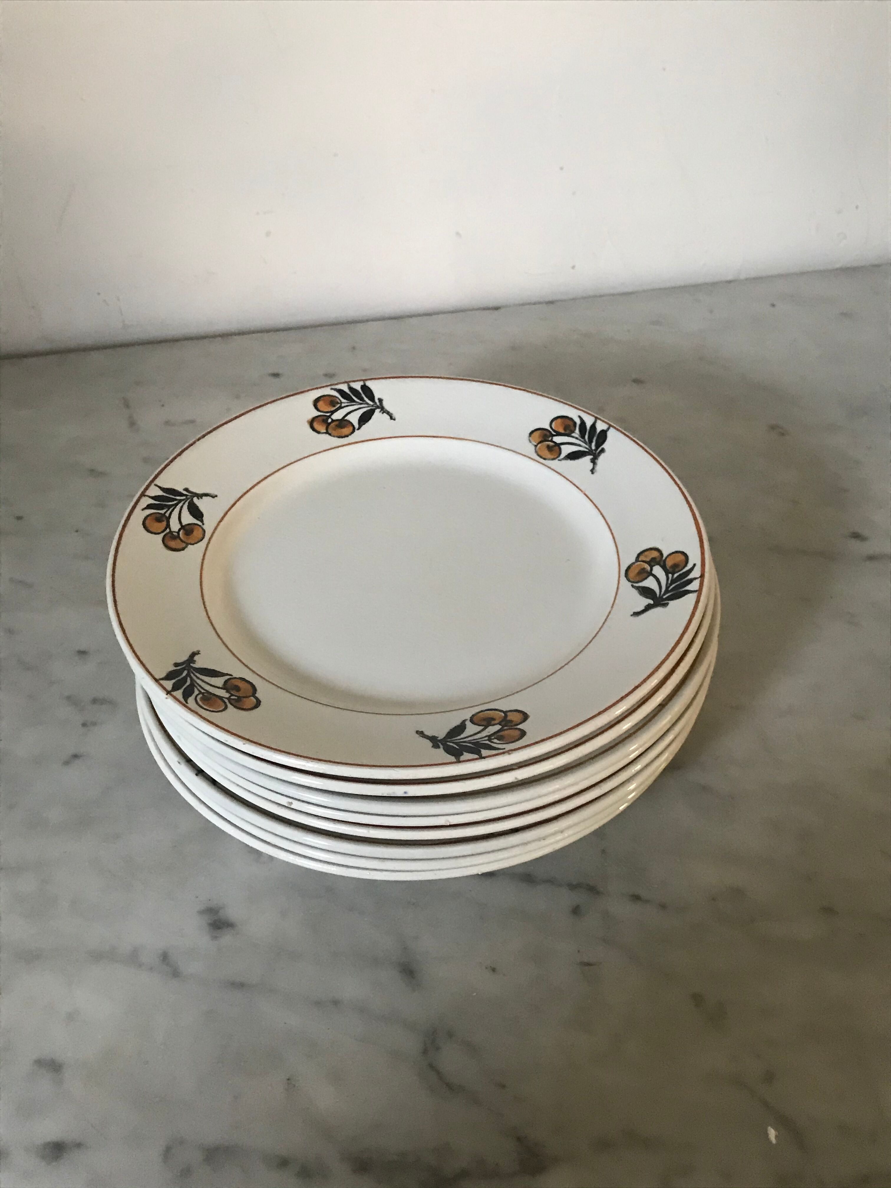 Nine dessert plates Moulin des loups - Hamage