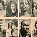 Map and photographic plate on human races from 1951