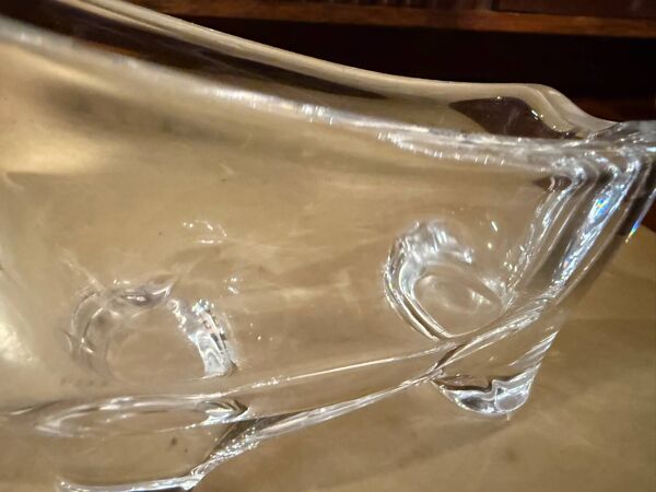 Taureau vide poche cendrier en cristal