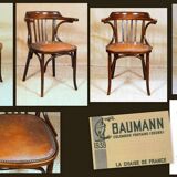 Baumann 1939 ca faux leather Office armchair