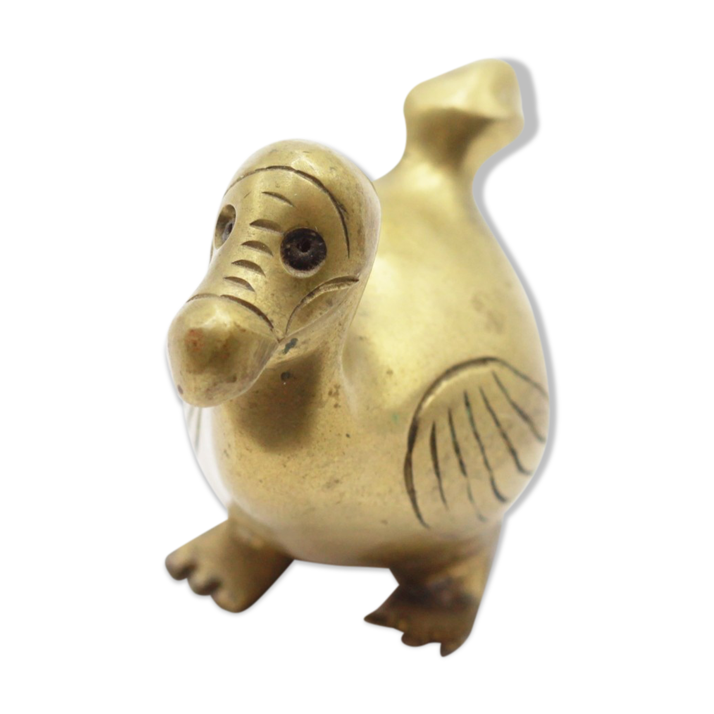 Bird statue dodo in brass