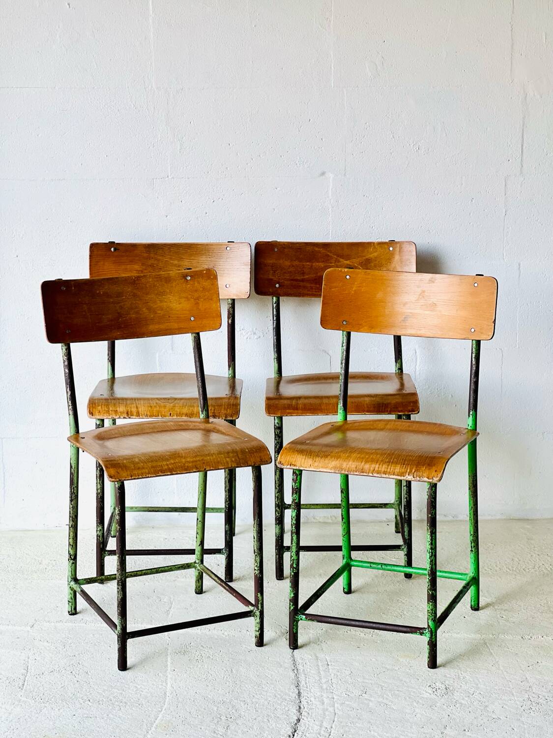 Vintage  School Chairs, set of 4