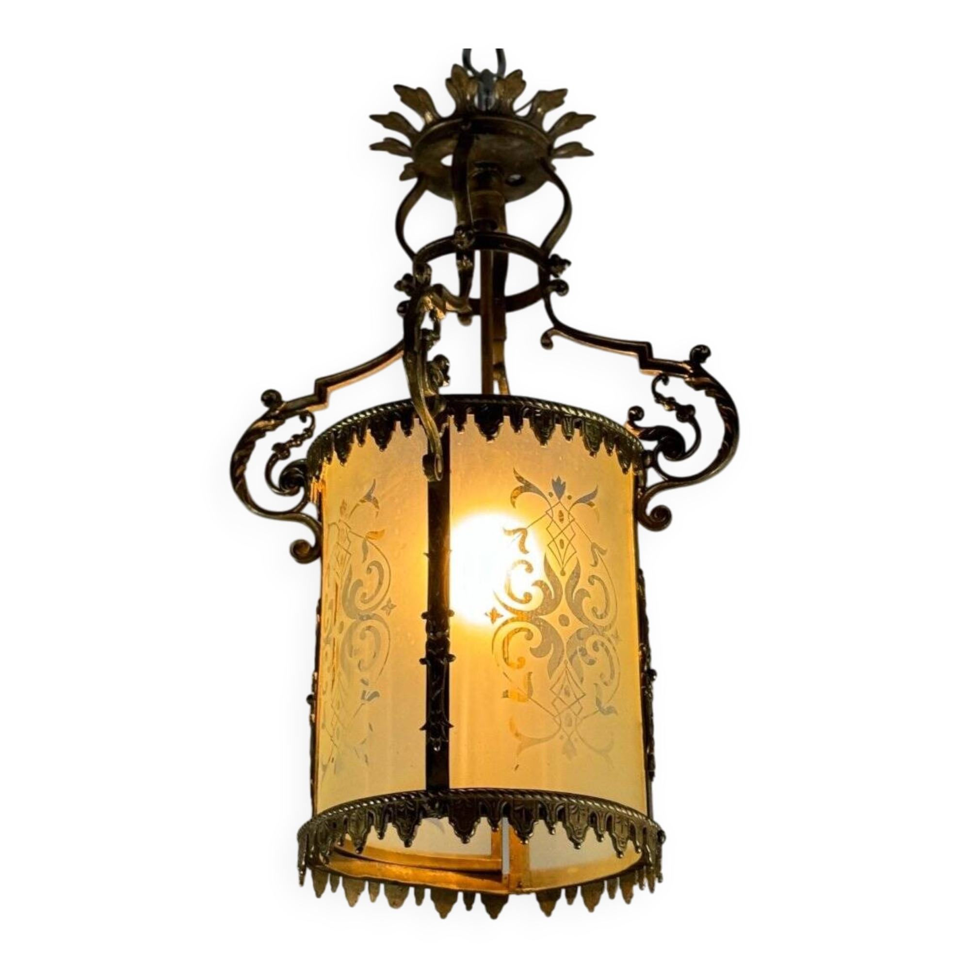 Bronze lantern in Napoléon III style circa 1900