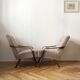 Grey/Brown Vintage Armchairs, 1960s, pair