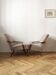 Lot de deux fauteuils vintage gris/marron - années 1960