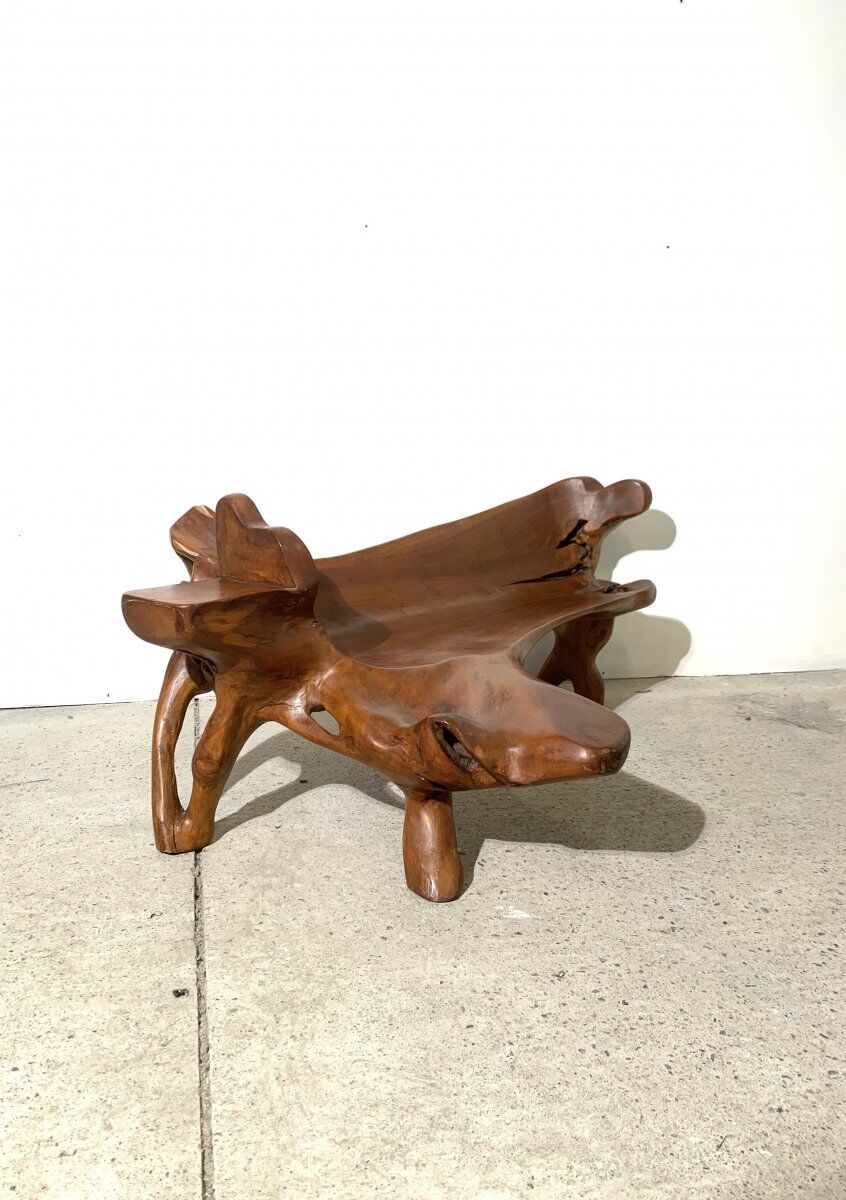 Brutalist bench in olivier