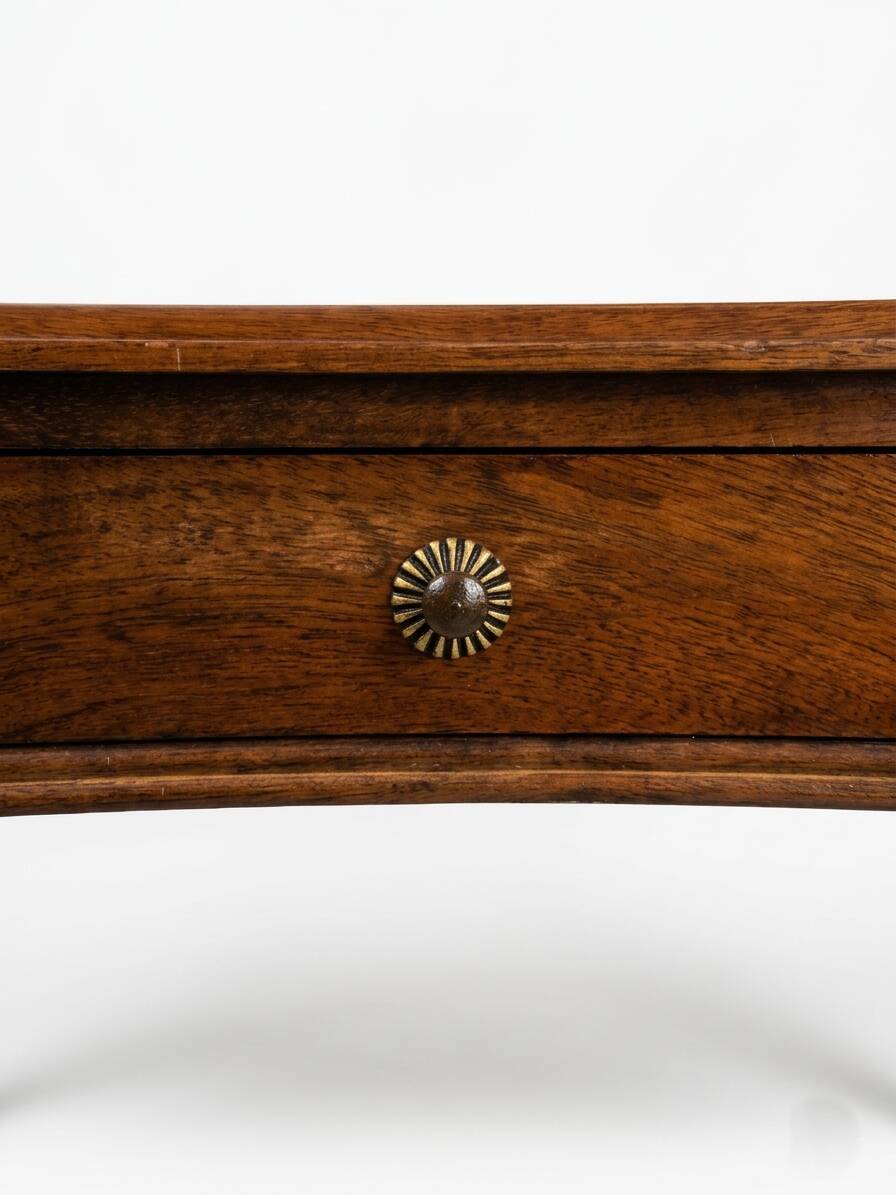 Crossbow Side Table in Louis-Philippe Style – Blonde Walnut, 19th Century