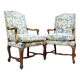 PAIR OF WALNUT ARMCHAIRS FROM THE LOUIS XV XVIII CENTURY