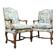 PAIR OF WALNUT ARMCHAIRS FROM THE LOUIS XV XVIII CENTURY