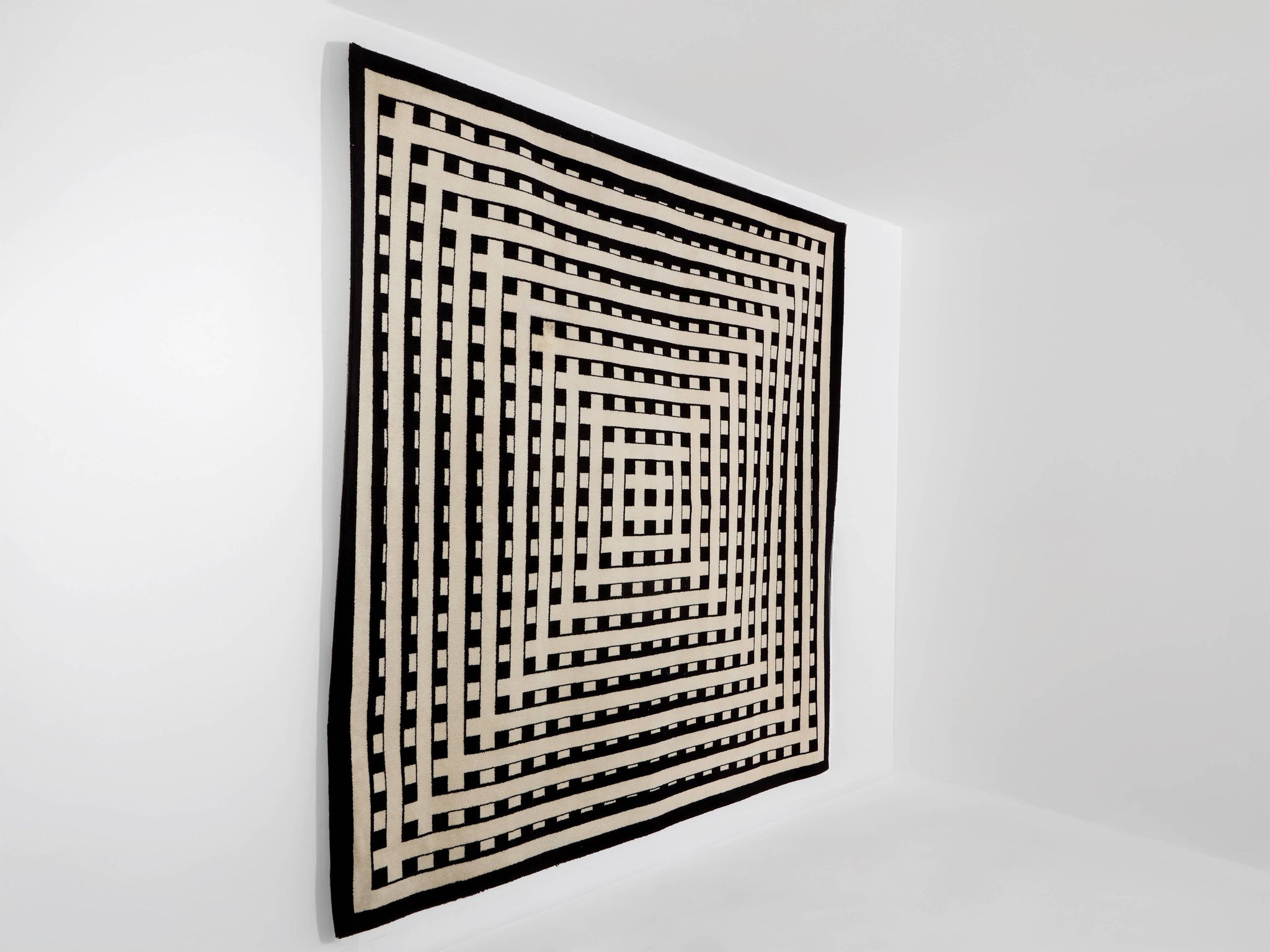 Marcello Morandini carpet kinetic art tufted wool 1989