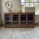 Oak sideboard with glass doors