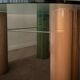Vintage Saporiti Italia Dining Table – Enamel Column Base - 1980s