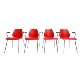 Set of 4 Maui Kartell chairs by Vico Magistretti, 1980s