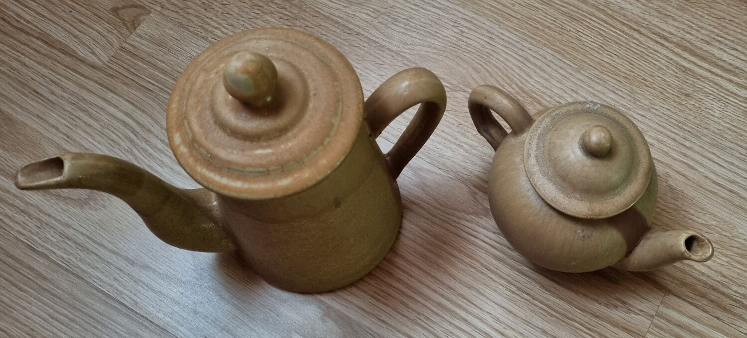 Lot of old coffee and teapots
