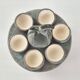 Vintage egg cup holder Ar Seiz Breur