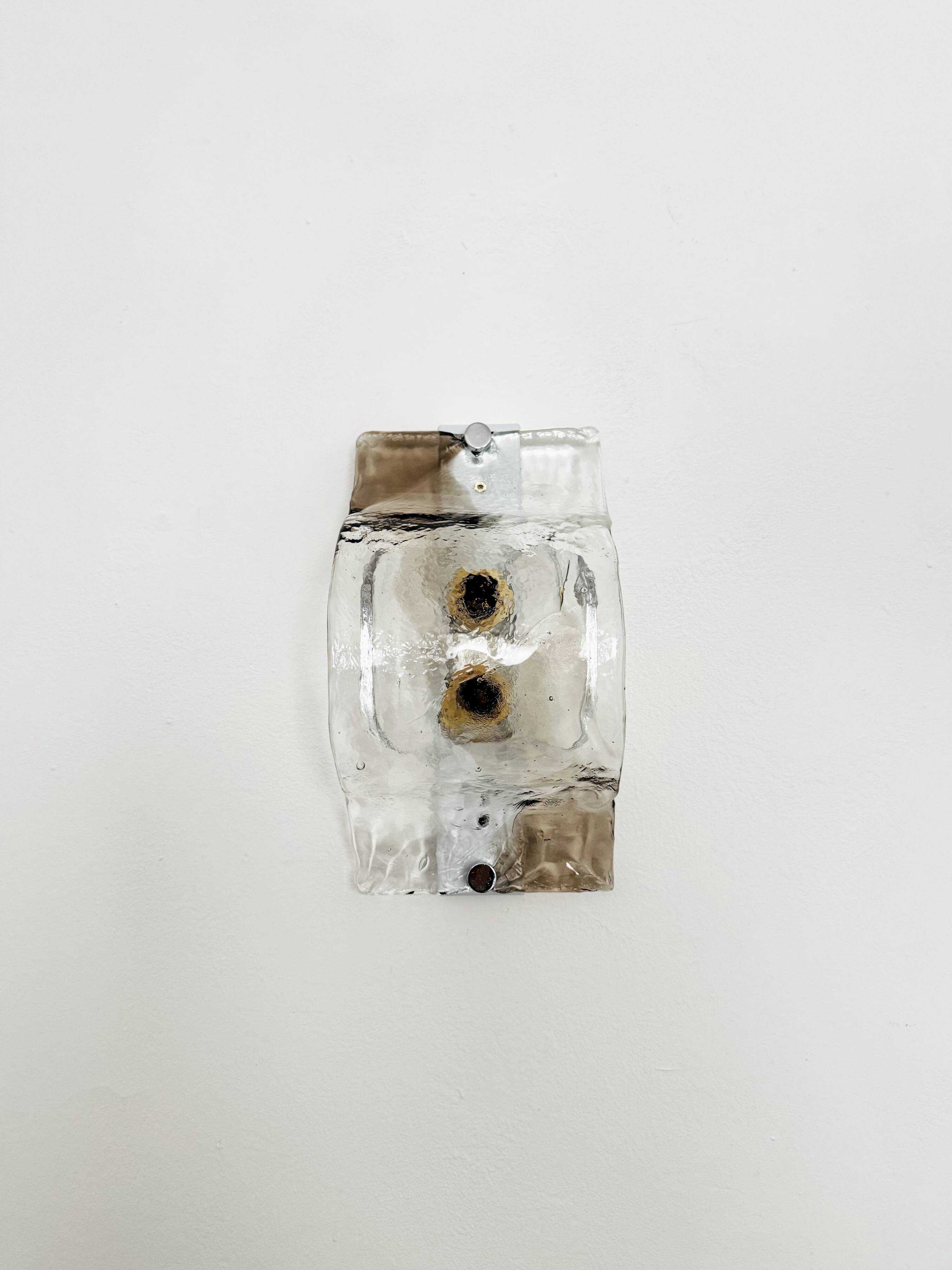 Set of 2 Murano Glass Wall or Ceiling Lamps by Carlo Nason for Mazzega