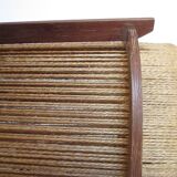 Teak and string lamp