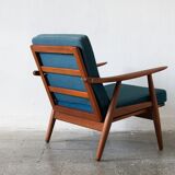 Scandinavian GE270 Lounge Chair in Solid Teak by Hans Wegner for Getama, 1960s