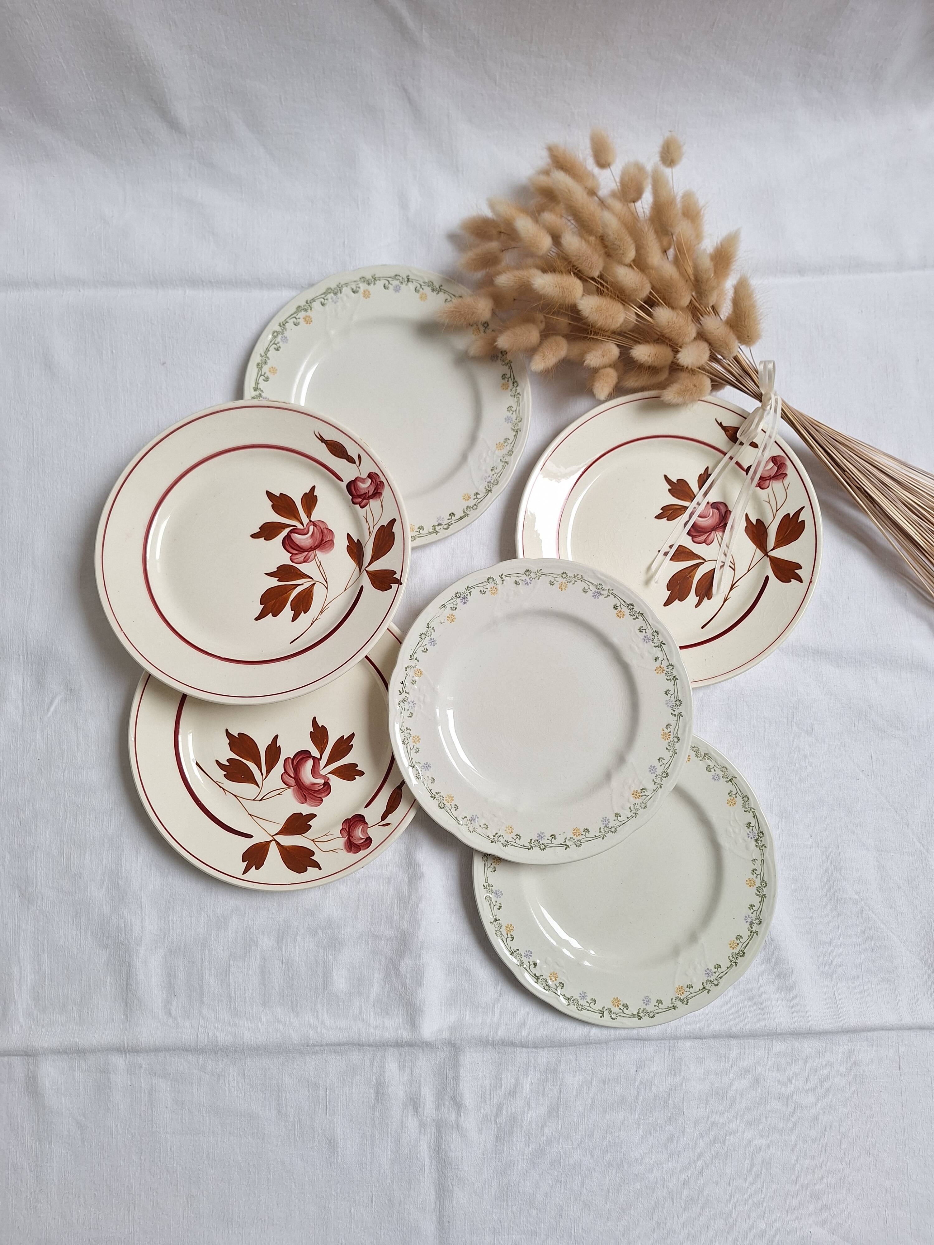 Assiettes à dessert Longwy et Lunéville