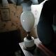 Vintage lamp with white opaline foot