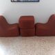 Ensemble 2 chauffeuse et 2 ottomans vintage Pierre Cardin années 1960/70