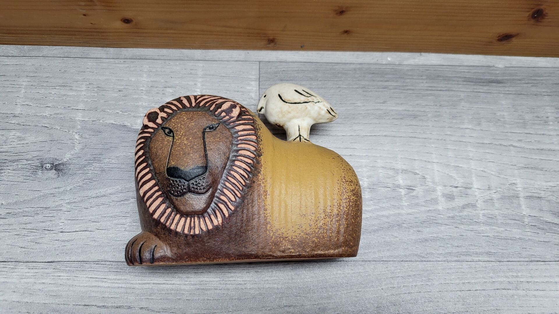 Ceramics by Lisa Larson "The Lion and the Bird" Gustavsberg Workshop