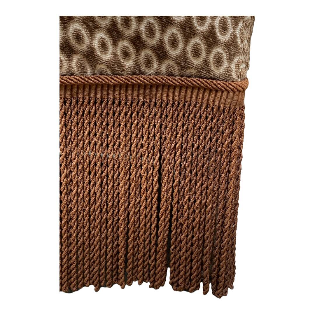 Vintage chocolate velvet toad armchair