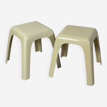Pair of Plastic Stool or Table 'SMALL' by Castiglioni and Gaviraghi for Valenti Milano, 1980s