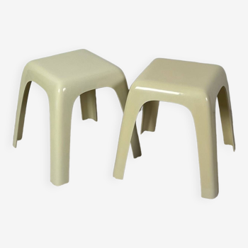 Paire de tabourets ou tables en plastique "SMALL" par Castiglioni et Gaviraghi pour Valenti Milano, 1980s