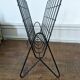 Vintage wire metal magazine rack