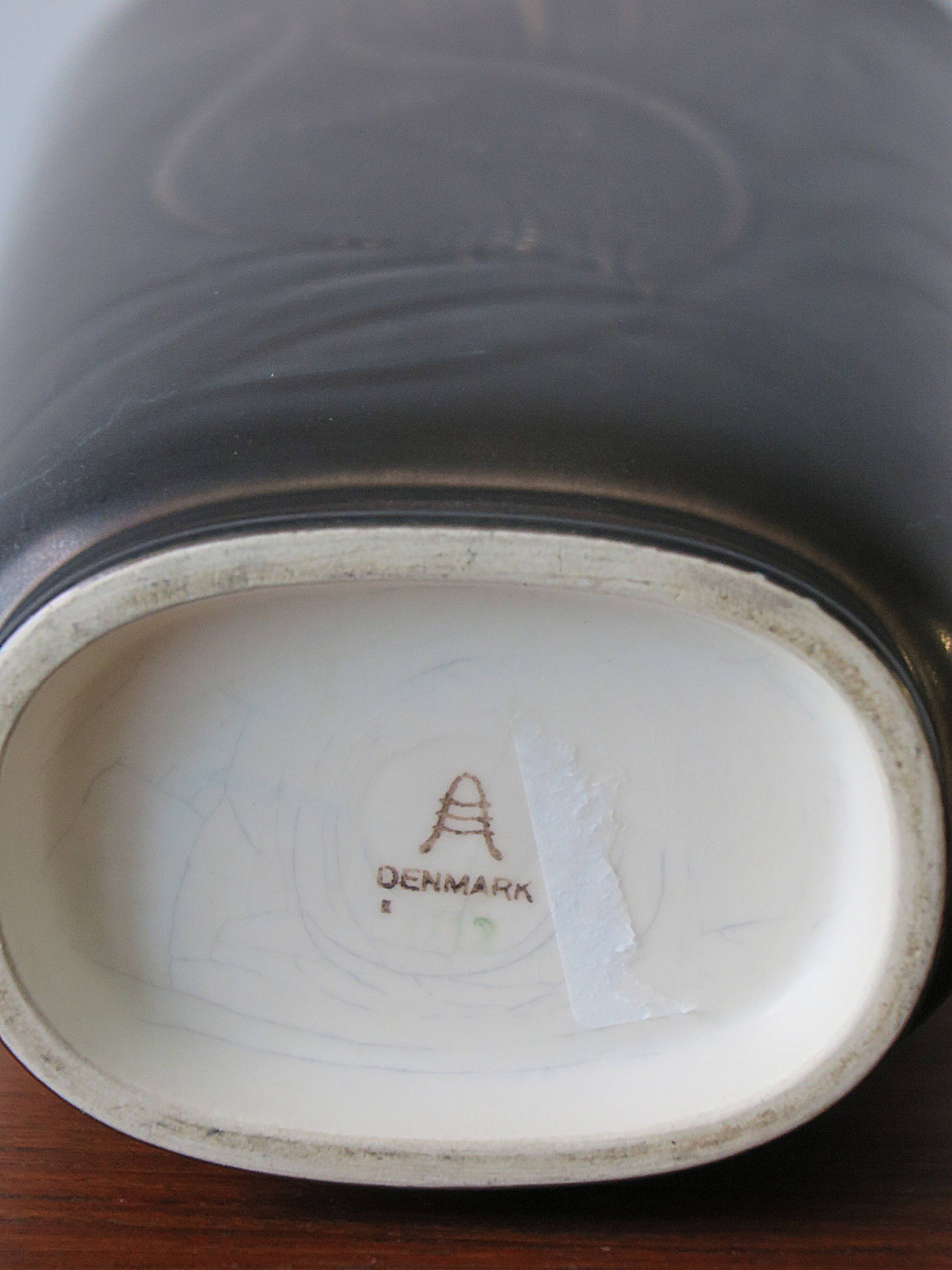 Scandinavian ceramic vase and bowl set by Royal Copenaghen, Denmark 1950s