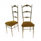 Paire de chaises en laiton, style Chiavari