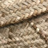 Wicker basket with vintage lid