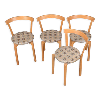 Stretched beech chairs