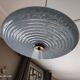 Art deco ceiling lamp in light blue clichy glass