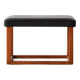Scandinavian teak stool from the 60s – Faux leather seat