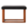 Scandinavian teak stool from the 60s – Faux leather seat